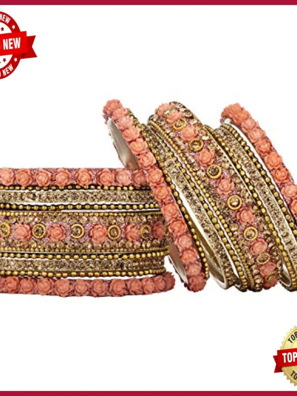 Indian Wedding Bangle Set Stone Studded Chura Jewelry Gift for Women